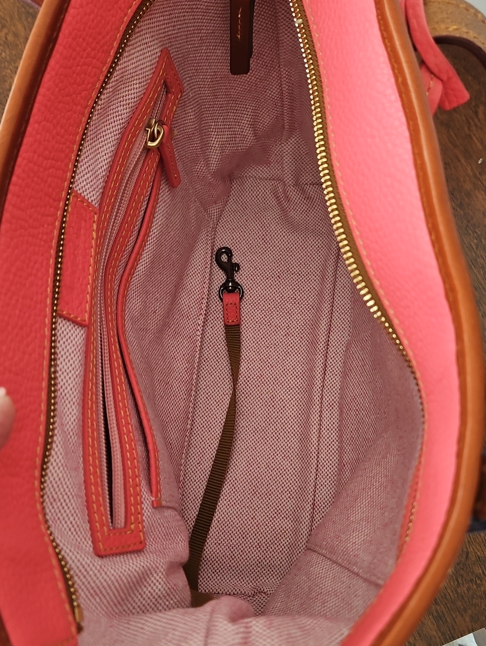 🌺 BIG WEEKEND SALE Dooney & Bourke Bubble Gum Charleston Pebble Leather Shopper - Picture 6 of 16